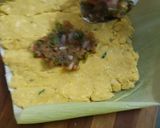 A picture of step 5 of Salsa stuffed Corn Tamales.