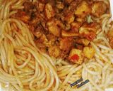 A picture of step 4 of Fajitas Speghatti.