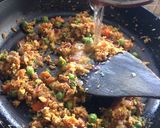 A picture of step 3 of Soya keema matar.