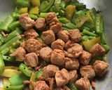 A picture of step 6 of Soya Chunks Ridge Gourd Curry.