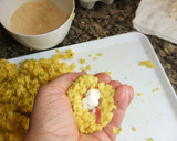 Foto del paso 6 de la receta: Bolitas de arroz rellenas de mozzarella y jamón hilado