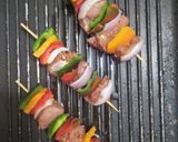 A picture of step 6 of Chicken Shaslik stick.