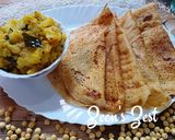 A picture of step 5 of Roasted Gram/Chana Dosas.