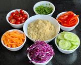 A picture of step 1 of Thai Quinoa Salad.