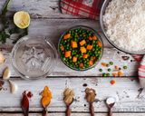 A picture of step 1 of Vegetable Pulao.