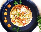 मिक्स व्हेज चीझ पिझ्झा मून (mix veg cheese pizza recipe in marathi) रेसिपी स्टेप 8 फोटो 