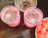 A picture of step 4 of Muhabbat sharbat with chia seed 😋 🍉🍉.