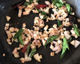 A picture of step 4 of Soya Bean Thoran - Kerala style.