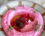 A picture of step 2 of Pink Beet Hummus.