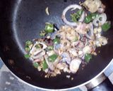 A picture of step 1 of friday night gizzards with coconut arrow root.