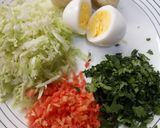 A picture of step 1 of Sweet potato egg shami.