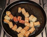 A picture of step 2 of Niramish Paneer (Paneer without onion and garlic).