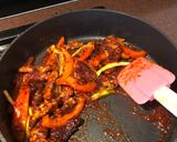 A picture of step 8 of Crispy chilli beef.