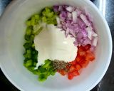 A picture of step 2 of Cream Cheese Vegetable. Sandwich.