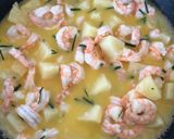 A picture of step 2 of Prawns, Pineapple and Spring Green Veg.