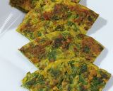 A picture of step 5 of Palak n Mooli mix besan paratha ya roti 😊.