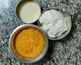 A picture of step 1 of Mango ice cream.