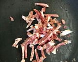 Foto del paso 1 de la receta Burrata con crujiente de jamón ibérico sobre salmorejo y pesto de albahaca