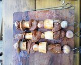 A picture of step 4 of Beef skewers a'la Stroganoff.