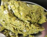 A picture of step 14 of Arbi leaves Paratha.