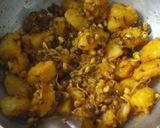 A picture of step 1 of Jeera masala aloo sprouts roti roll.