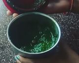 A picture of step 1 of Palak Corn Curry.