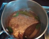 A picture of step 3 of Tulsi Chai.
