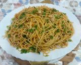 A picture of step 5 of Chicken Spaghetti.