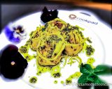 A picture of step 6 of Trout Tortelli with Mint, Parsley, and Lemon Liquid Pesto.