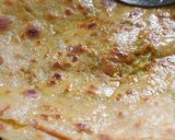 A picture of step 9 of Gobhi paratha with mitha Dahi.