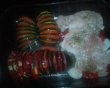 Foto del paso 4 de la receta: Libritos de berenjenas y calabacines rellenos con acompañamiento de pechugas al horno