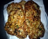 A picture of step 8 of spicy chicken burgers.