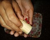 A picture of step 2 of Banana pomegranate Sandwich.
