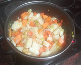 Foto del paso 3 de la receta: Crema de calabaza, zanahoria y garbanzos con espaguetis de zanahoria