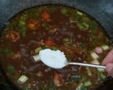 Foto langkah ke 10 dari resep Bubur Daging Warna Warni.