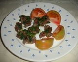 Foto del paso 6 de la receta Mollejas de pollo plancha con picadillo