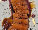 Foto del paso 3 de la receta: Sashimi de salmón con salsa de granada