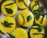 A picture of step 8 of Dhokla.