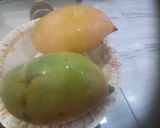 A picture of step 1 of Totapuri mango with sago and chia seeds Milk custard pudding.