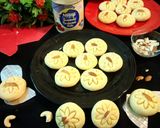 A picture of step 8 of Instant Kesar Peda.