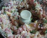 Foto del paso 3 de la receta: Tarta de JyQ y verdeo 🧀☘🍖 tipo "Quichè Lorraine" sin culpa 😁