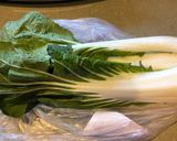A picture of step 9 of Bok Choy Soup with Chick Peas.