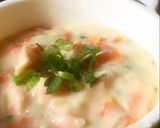 Foto langkah ke 5 dari resep Cream Soup Macaroni Salmon Wortel.