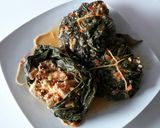 Foto langkah ke 6 dari resep Buntil Daun Singkong Teri Tempe.