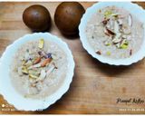 A picture of step 7 of Chikoo Kheer.