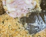 A picture of step 8 of Chicken Cordon Bleu.