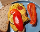 Vegán omlett, cukkinis-paradicsomos recept fázis 4 fotója