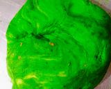 A picture of step 7 of Homemade farfalle pasta in three colour.
