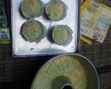 Foto langkah ke 3 dari resep Bolu mentega pandan 2 in 1 (otang).