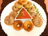 Instant Doughnut Shaped Handvo (savory Doughnut cake) made of maize flour#bakedsnacks